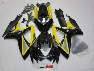 Schwarz & Gelb 2006-2007 Suzuki GSXR 600-750 Motorrad Verkleidung