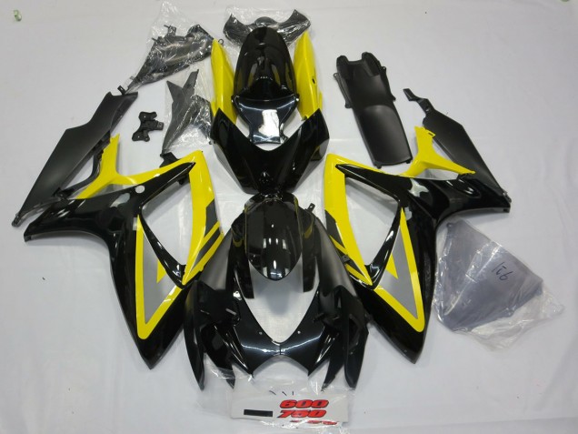 Schwarz & Gelb 2006-2007 Suzuki GSXR 600-750 Motorrad Verkleidung Schwarz & Gelb 2006-2007 Suzuki GSXR 600-750 Motorrad Verkleidung