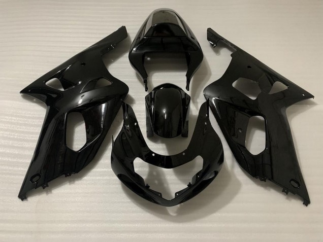 Schwarz Glanz 2001-2003 Suzuki GSXR 600-750 Motorrad Verkleidung Schwarz Glanz 2001-2003 Suzuki GSXR 600-750 Motorrad Verkleidung