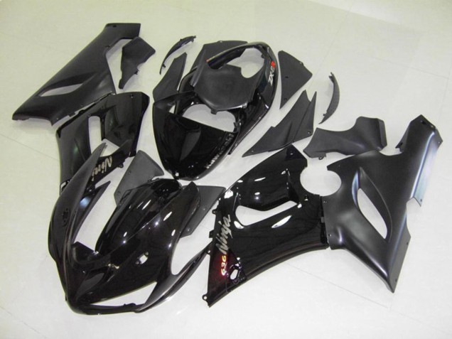 Schwarz Glanz 2005-2006 Kawasaki ZX6R Motorrad Verkleidung Schwarz Glanz 2005-2006 Kawasaki ZX6R Motorrad Verkleidung