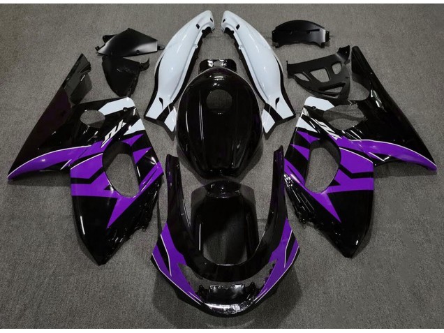 Schwarz Glanz Lila & Weiß 1998-2007 Yamaha YZF600 Motorrad Verkleidung Schwarz Glanz Lila & Weiß 1998-2007 Yamaha YZF600 Motorrad Verkleidung