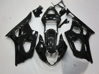 Schwarz Glänzend 2003-2004 Suzuki GSXR 1000 Motorrad Verkleidung