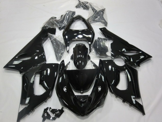 Schwarz Glänzend 2005-2006 Kawasaki ZX6R Motorrad Verkleidung Schwarz Glänzend 2005-2006 Kawasaki ZX6R Motorrad Verkleidung