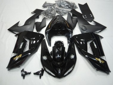 Schwarz Glänzend 2006-2007 Kawasaki ZX10R Motorrad Verkleidung