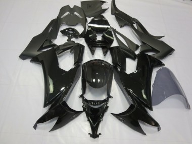 Schwarz Glänzend 2008-2010 Kawasaki ZX10R Motorrad Verkleidung