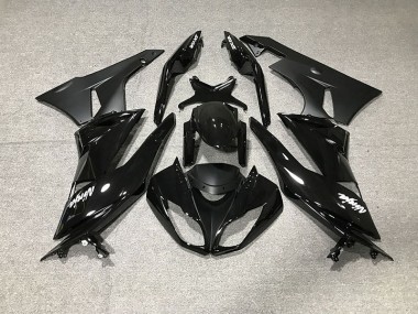 Schwarz Glänzend 2009-2012 Kawasaki ZX6R Motorrad Verkleidung