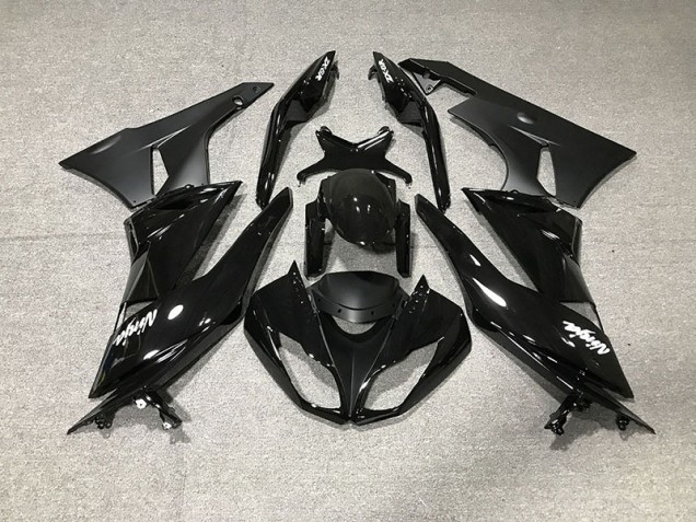 Schwarz Glänzend 2009-2012 Kawasaki ZX6R Motorrad Verkleidung Schwarz Glänzend 2009-2012 Kawasaki ZX6R Motorrad Verkleidung
