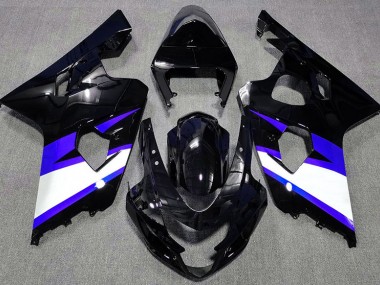 Schwarz Glänzend & Blau 2004-2005 Suzuki GSXR 600-750 Motorrad Verkleidung