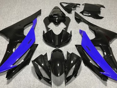 Schwarz Glänzend & Blau 2008-2016 Yamaha R6 Motorrad Verkleidung