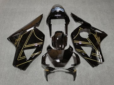 Schwarz Glänzend & Gold 2002-2003 Honda CBR954RR Motorrad Verkleidung