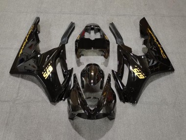 Schwarz Glänzend & Gold 2006-2008 Triumph Daytona 675 Motorrad Verkleidung