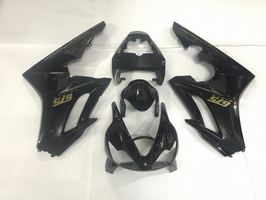 Schwarz Glänzend & Gold 2009-2012 Triumph Daytona 675 Motorrad Verkleidung