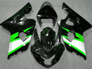 Schwarz Glänzend & Grün 2004-2005 Suzuki GSXR 600-750 Motorrad Verkleidung