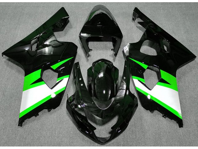Schwarz Glänzend & Grün 2004-2005 Suzuki GSXR 600-750 Motorrad Verkleidung Schwarz Glänzend & Grün 2004-2005 Suzuki GSXR 600-750 Motorrad Verkleidung