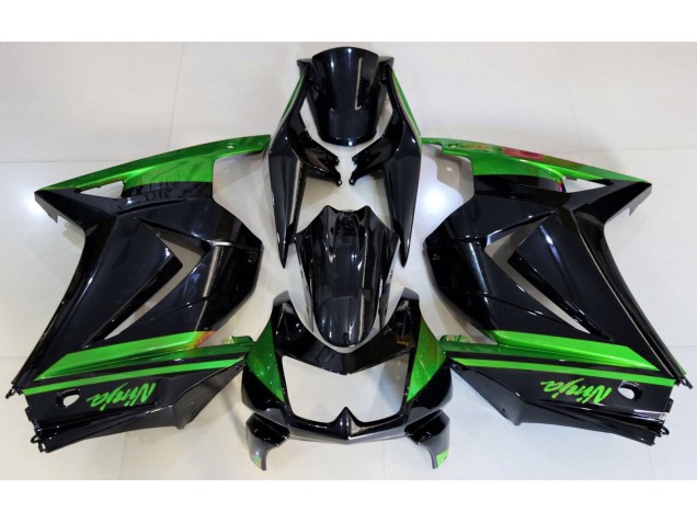 Schwarz Glänzend & Grün 2008-2012 Kawasaki Ninja 250 Motorrad Verkleidung Schwarz Glänzend & Grün 2008-2012 Kawasaki Ninja 250 Motorrad Verkleidung