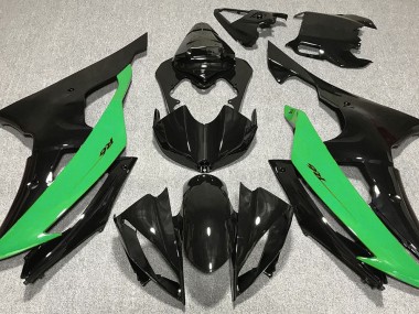 Schwarz Glänzend & Grün 2008-2016 Yamaha R6 Motorrad Verkleidung
