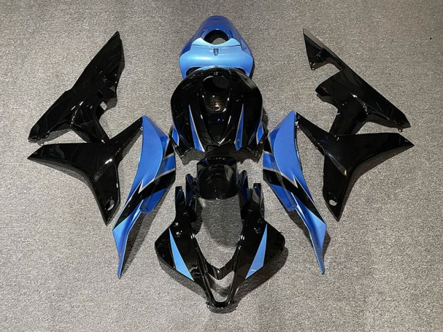 Schwarz Glänzend & Hellblau 2007-2008 Honda CBR600RR Motorrad Verkleidung Schwarz Glänzend & Hellblau 2007-2008 Honda CBR600RR Motorrad Verkleidung