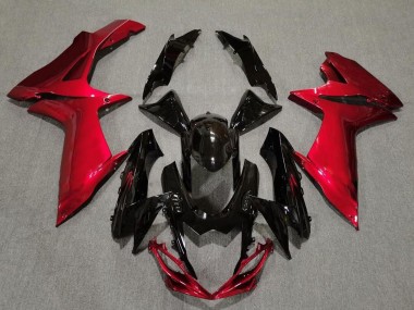 Schwarz Glänzend & Lavarot 2011-2024 Suzuki GSXR 600-750 Motorrad Verkleidung