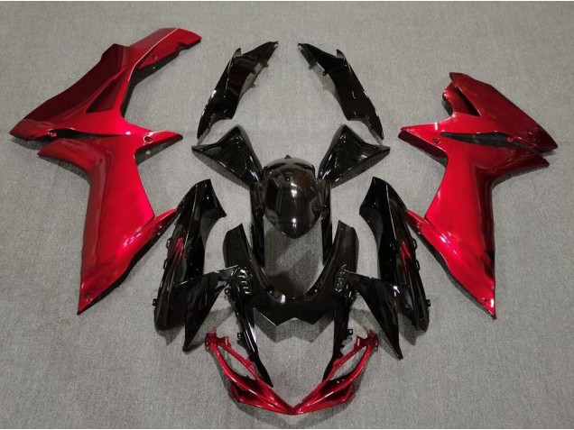 Schwarz Glänzend & Lavarot 2011-2024 Suzuki GSXR 600-750 Motorrad Verkleidung Schwarz Glänzend & Lavarot 2011-2024 Suzuki GSXR 600-750 Motorrad Verkleidung