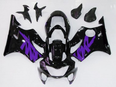 Schwarz Glänzend & Lila 1999-2000 Honda CBR600 F4 Motorrad Verkleidung
