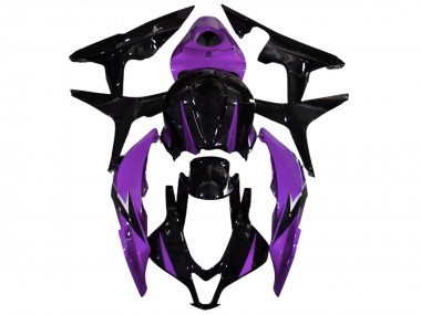 Schwarz Glänzend & Lila 2007-2008 Honda CBR600RR Motorrad Verkleidung