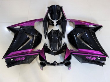 Schwarz Glänzend & Lila 2008-2012 Kawasaki Ninja 250 Motorrad Verkleidung