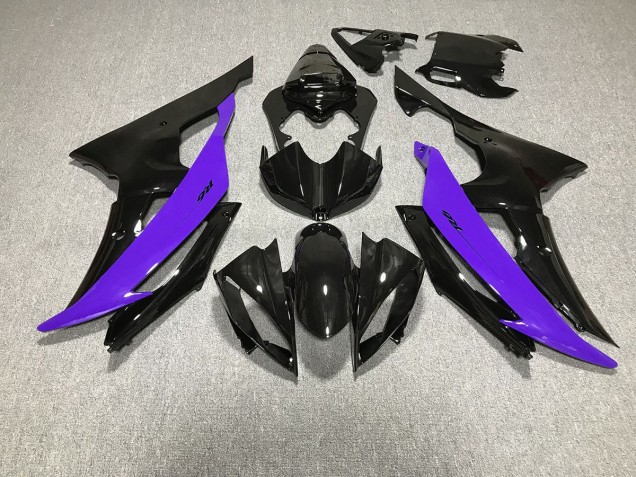 Schwarz Glänzend & Lila 2008-2016 Yamaha R6 Motorrad Verkleidung Schwarz Glänzend & Lila 2008-2016 Yamaha R6 Motorrad Verkleidung