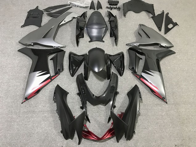 Schwarz Glänzend & Mattgrau 2011-2024 Suzuki GSXR 600-750 Motorrad Verkleidung Schwarz Glänzend & Mattgrau 2011-2024 Suzuki GSXR 600-750 Motorrad Verkleidung