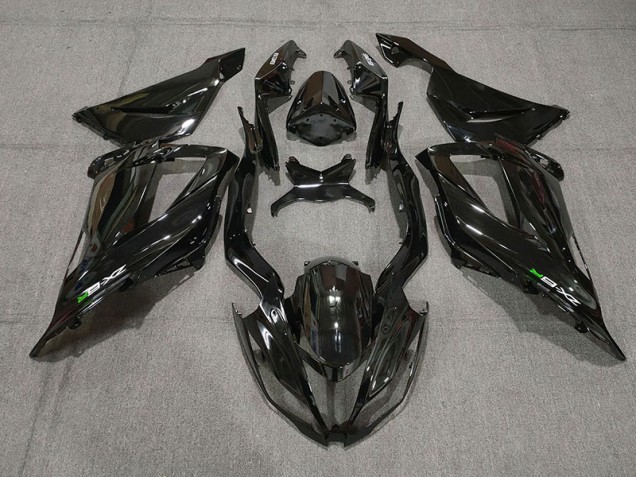 Schwarz Glänzend Mit Aufklebern 2013-2018 Kawasaki ZX6R Motorrad Verkleidung Schwarz Glänzend Mit Aufklebern 2013-2018 Kawasaki ZX6R Motorrad Verkleidung