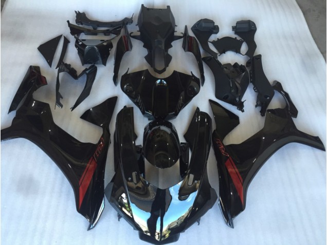 Schwarz Glänzend Mit Rotem Logo 2015-2019 Yamaha R1 Motorrad Verkleidung Schwarz Glänzend Mit Rotem Logo 2015-2019 Yamaha R1 Motorrad Verkleidung
