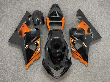Schwarz Glänzend & Orange 2004-2005 Suzuki GSXR 600-750 Motorrad Verkleidung