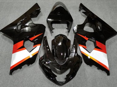 Schwarz Glänzend & Orange 2004-2005 Suzuki GSXR 600-750 Motorrad Verkleidung