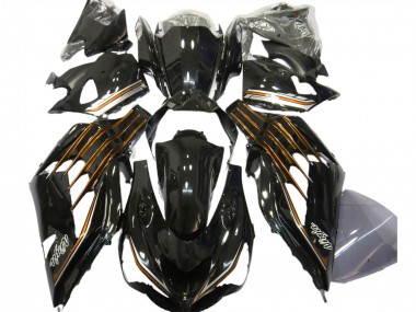 Schwarz Glänzend & Orange 2012-2021 Kawasaki ZX14R Motorrad Verkleidung