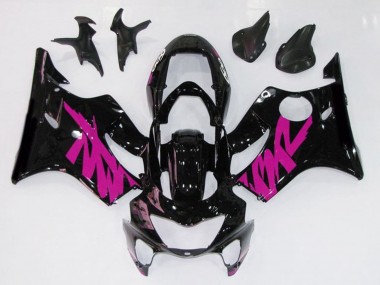 Schwarz Glänzend & Pink 1999-2000 Honda CBR600 F4 Motorrad Verkleidung