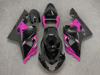 Schwarz Glänzend & Pink 2004-2005 Suzuki GSXR 600-750 Motorrad Verkleidung