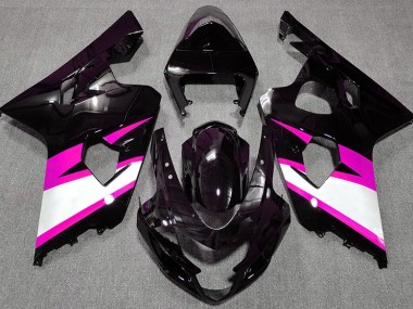 Schwarz Glänzend & Pink 2004-2005 Suzuki GSXR 600-750 Motorrad Verkleidung