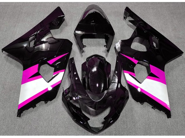 Schwarz Glänzend & Pink 2004-2005 Suzuki GSXR 600-750 Motorrad Verkleidung Schwarz Glänzend & Pink 2004-2005 Suzuki GSXR 600-750 Motorrad Verkleidung