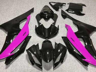 Schwarz Glänzend & Pink 2008-2016 Yamaha R6 Motorrad Verkleidung