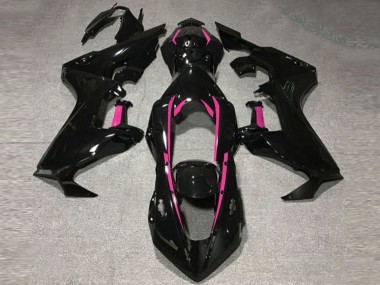 Schwarz Glänzend & Rosa Futter 2017-2023 Honda CBR1000RR Motorrad Verkleidung