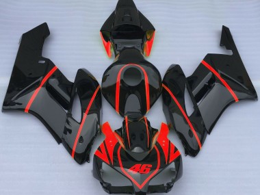 Schwarz Glänzend & Rot 2004-2005 Honda CBR1000RR Motorrad Verkleidung