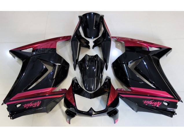 Schwarz Glänzend & Rot 2008-2012 Kawasaki Ninja 250 Motorrad Verkleidung Schwarz Glänzend & Rot 2008-2012 Kawasaki Ninja 250 Motorrad Verkleidung