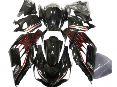 Schwarz Glänzend & Rot 2012-2021 Kawasaki ZX14R Motorrad Verkleidung