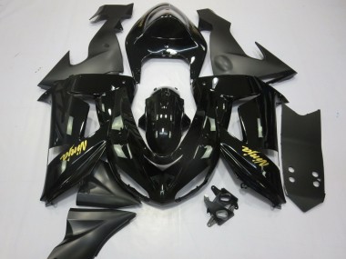 Schwarz & Gold 2006-2007 Kawasaki ZX10R Motorrad Verkleidung