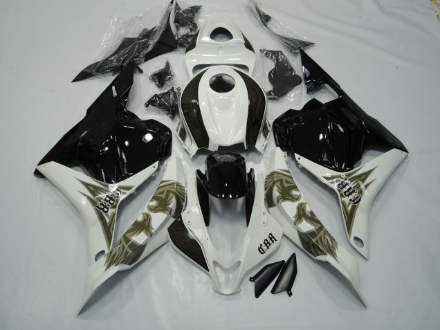 Schwarz Gold & Weiß 2009-2012 Honda CBR600RR Motorrad Verkleidung Schwarz Gold & Weiß 2009-2012 Honda CBR600RR Motorrad Verkleidung