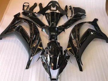 Schwarz & Gold 2016-2019 Kawasaki ZX10R Motorrad Verkleidung