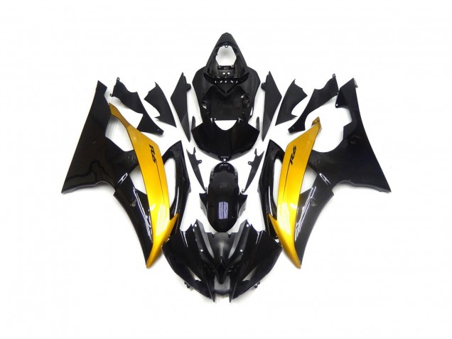 Schwarz & Gold Glänzend 2008-2016 Yamaha R6 Motorrad Verkleidung Schwarz & Gold Glänzend 2008-2016 Yamaha R6 Motorrad Verkleidung