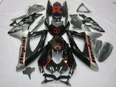 Schwarz Grau Jordan 2008-2010 Suzuki GSXR 600-750 Motorrad Verkleidung