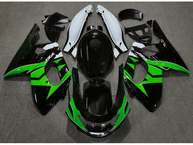 Schwarz-Grün Glänzend & Glänzend Weiß 1998-2007 Yamaha YZF600 Motorrad Verkleidung