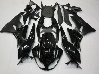 Schwarz-Matt Glänzend 2009-2012 Kawasaki ZX6R Motorrad Verkleidung