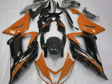 Schwarz & Orange 2013-2018 Kawasaki ZX6R Motorrad Verkleidung